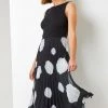 Roman Black Contrast Print Ruched Lace Dress 1 Roman Black Contrast Print Ruched Lace Dress -Roman Sales Shop unnamed file 3558