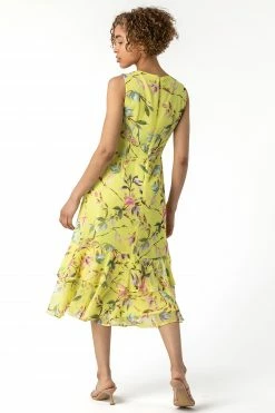 Roman Yellow Floral Print Frill Hem Dress -Roman Sales Shop unnamed file 36