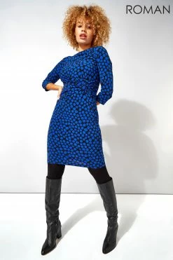 Roman Blue Spot Twist Waist Dress 9 Roman Blue Spot Twist Waist Dress -Roman Sales Shop unnamed file 3602