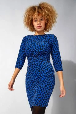 Roman Blue Spot Twist Waist Dress 11 Roman Blue Spot Twist Waist Dress -Roman Sales Shop unnamed file 3604