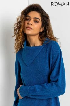 Roman Green Split Neck Ribbed Knit Dress 10 Roman Green Split Neck Ribbed Knit Dress -Roman Sales Shop unnamed file 3614