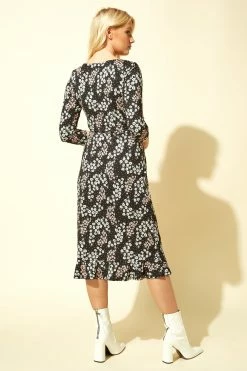 Roman Pink Floral Sweet Heart Neck Midi Dress 8 Roman Pink Floral Sweet Heart Neck Midi Dress -Roman Sales Shop unnamed file 3617