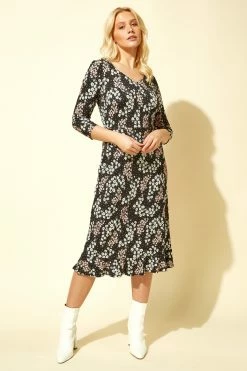 Roman Pink Floral Sweet Heart Neck Midi Dress 10 Roman Pink Floral Sweet Heart Neck Midi Dress -Roman Sales Shop unnamed file 3619