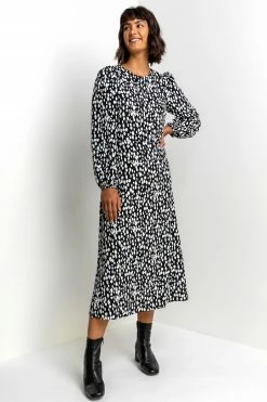 Roman Black Spot Print Midi Dress 8 Roman Black Spot Print Midi Dress -Roman Sales Shop unnamed file 3622
