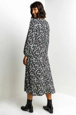 Roman Black Spot Print Midi Dress 9 Roman Black Spot Print Midi Dress -Roman Sales Shop unnamed file 3623