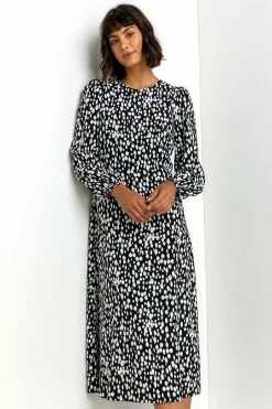 Roman Black Spot Print Midi Dress 10 Roman Black Spot Print Midi Dress -Roman Sales Shop unnamed file 3624