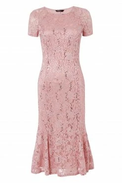 Roman Pink Lace Detail Fit And Flare Dress 11 Roman Pink Lace Detail Fit And Flare Dress -Roman Sales Shop unnamed file 3635
