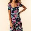 Roman Blue Tropical Floral Square Neck Dress 1 Roman Blue Tropical Floral Square Neck Dress -Roman Sales Shop unnamed file 3674