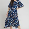 Roman Blue Floral Print Chiffon Midi Dress 2 Roman Blue Floral Print Chiffon Midi Dress -Roman Sales Shop unnamed file 370