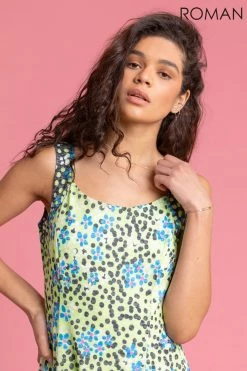 Roman Green Floral Spot Print Fit And Flare Dress 12 Roman Green Floral Spot Print Fit And Flare Dress -Roman Sales Shop unnamed file 3719
