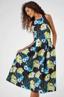Roman Green Floral Fit And Flare Scuba Dress 13 Roman Green Floral Fit And Flare Scuba Dress -Roman Sales Shop unnamed file 3739