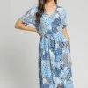 Roman Blue Patchwork Floral Wrap Dress 1 Roman Blue Patchwork Floral Wrap Dress -Roman Sales Shop unnamed file 3751