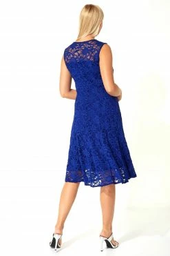 Roman Blue Glitter Lace Fit And Flare Dress 7 Roman Blue Glitter Lace Fit And Flare Dress -Roman Sales Shop unnamed file 3757