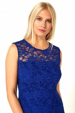 Roman Blue Glitter Lace Fit And Flare Dress 8 Roman Blue Glitter Lace Fit And Flare Dress -Roman Sales Shop unnamed file 3758
