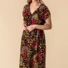 Roman Multi Floral Print Button Through Dress