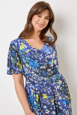 Roman Blue Curve Patchwork Floral Maxi Dress 9 Roman Blue Curve Patchwork Floral Maxi Dress -Roman Sales Shop unnamed file 3797