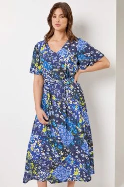 Roman Blue Curve Patchwork Floral Maxi Dress 11 Roman Blue Curve Patchwork Floral Maxi Dress -Roman Sales Shop unnamed file 3799