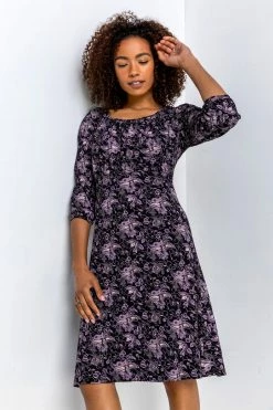 Roman Black Square Neck Paisley Print Dress 9 Roman Black Square Neck Paisley Print Dress -Roman Sales Shop unnamed file 3808