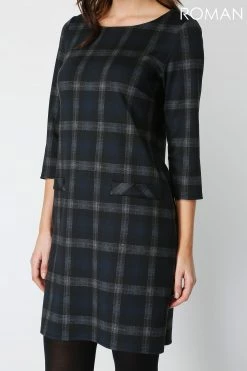 Roman Blue Originals Check Pocket Shift Dress 10 Roman Blue Originals Check Pocket Shift Dress -Roman Sales Shop unnamed file 3819