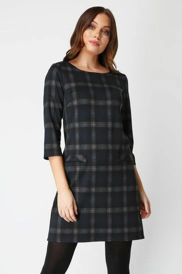 Roman Blue Originals Check Pocket Shift Dress 7 Roman Blue Originals Check Pocket Shift Dress - Image 5