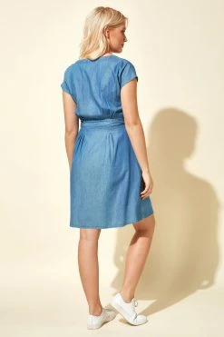 Roman Blue Button Through Pocket Dress 9 Roman Blue Button Through Pocket Dress -Roman Sales Shop unnamed file 3823