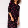 Roman Black Floral Print Long Sleeve Midi Dress 1 Roman Black Floral Print Long Sleeve Midi Dress -Roman Sales Shop unnamed file 3852
