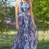 Roman Blue Patchwork Floral Print Halterneck Maxi Dress 2 Roman Blue Patchwork Floral Print Halterneck Maxi Dress -Roman Sales Shop unnamed file 387