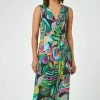 Roman Green Multi Tropical Print Belted Wrap Dress -Roman Sales Shop unnamed file 3884