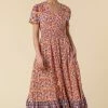 Roman Pink Button Through Floral Maxi Dress 1 Roman Pink Button Through Floral Maxi Dress -Roman Sales Shop unnamed file 392