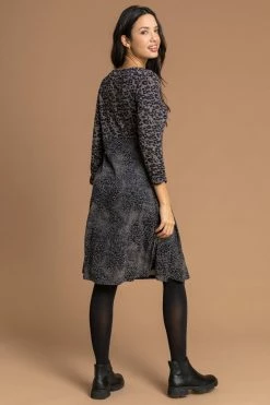 Roman Brown Contrast Animal Fit & Flare Dress 8 Roman Brown Contrast Animal Fit & Flare Dress -Roman Sales Shop unnamed file 3931