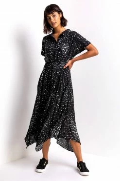 Roman Black Star Print Hanky Shirt Dress 9 Roman Black Star Print Hanky Shirt Dress -Roman Sales Shop unnamed file 3947