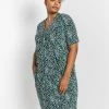 Roman Green Curve Abstract Spot Print Pocket Dress 2 Roman Green Curve Abstract Spot Print Pocket Dress -Roman Sales Shop unnamed file 3950