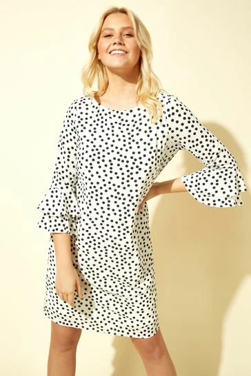 Roman White Spot Print Shift Dress 7 Roman White Spot Print Shift Dress - Image 5