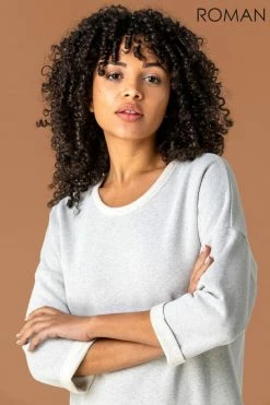 Roman Grey Zip Pocket Detail Jumper Dress 10 Roman Grey Zip Pocket Detail Jumper Dress -Roman Sales Shop unnamed file 3981