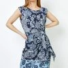 Roman Blue Petite Paisley Print Tie Waist Dress 2 Roman Blue Petite Paisley Print Tie Waist Dress -Roman Sales Shop unnamed file 3993