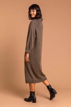 Roman Brown Roll Neck Knitted Dress 8 Roman Brown Roll Neck Knitted Dress -Roman Sales Shop unnamed file 3999