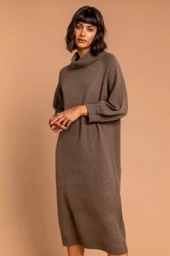Roman Brown Roll Neck Knitted Dress 10 Roman Brown Roll Neck Knitted Dress -Roman Sales Shop unnamed file 4001