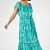 Roman Green Paisley Print Tiered Maxi Dress -Roman Sales Shop unnamed file 4003
