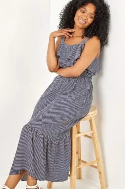 Roman Green Petite Stripe Print Tiered Shirred Dress 13 Roman Green Petite Stripe Print Tiered Shirred Dress -Roman Sales Shop unnamed file 4020