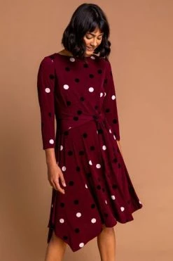 Roman Red Spot Print Hanky Hem Dress 11 Roman Red Spot Print Hanky Hem Dress -Roman Sales Shop unnamed file 4025