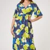 Roman Green Curve Floral Print Wrap Dress 1 Roman Green Curve Floral Print Wrap Dress -Roman Sales Shop unnamed file 4026