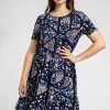 Roman Blue Curve Ditsy Floral Patchwork Swing Dress 1 Roman Blue Curve Ditsy Floral Patchwork Swing Dress -Roman Sales Shop unnamed file 4077