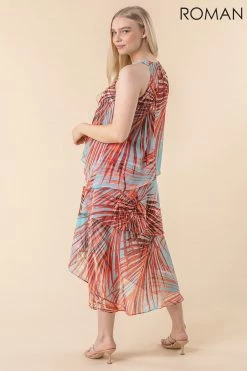 Roman Multi Layered Chiffon Tropical Print Dress 7 Roman Multi Layered Chiffon Tropical Print Dress -Roman Sales Shop unnamed file 4100