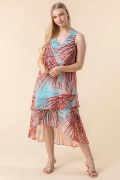 Roman Multi Layered Chiffon Tropical Print Dress 9 Roman Multi Layered Chiffon Tropical Print Dress -Roman Sales Shop unnamed file 4102