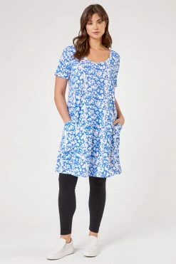 Roman Blue Tropical Print Pocket Slouch Dress 8 Roman Blue Tropical Print Pocket Slouch Dress -Roman Sales Shop unnamed file 4109