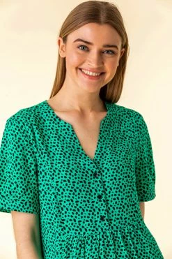 Roman Green Spot Print Tiered Midi Dress 10 Roman Green Spot Print Tiered Midi Dress -Roman Sales Shop unnamed file 411