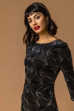 Roman Brown Glitter 3/4 Sleeve Velvet Dress 10 Roman Brown Glitter 3/4 Sleeve Velvet Dress -Roman Sales Shop unnamed file 4131