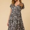 Roman Brown Tiered Animal Print V-Neck Dress 1 Roman Brown Tiered Animal Print V-Neck Dress -Roman Sales Shop unnamed file 4133