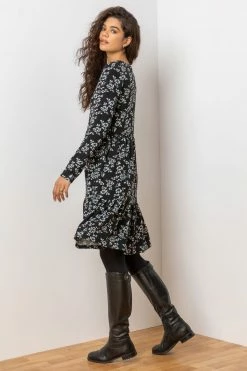 Roman Black Floral Print Tiered Dress 9 Roman Black Floral Print Tiered Dress -Roman Sales Shop unnamed file 4150