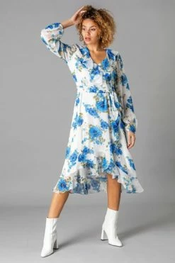 Roman White Floral Frill Midi Dress 11 Roman White Floral Frill Midi Dress -Roman Sales Shop unnamed file 4162